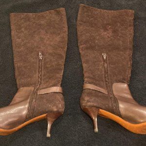 COACH Brown Suede High Heel Boot/Sz 8 B